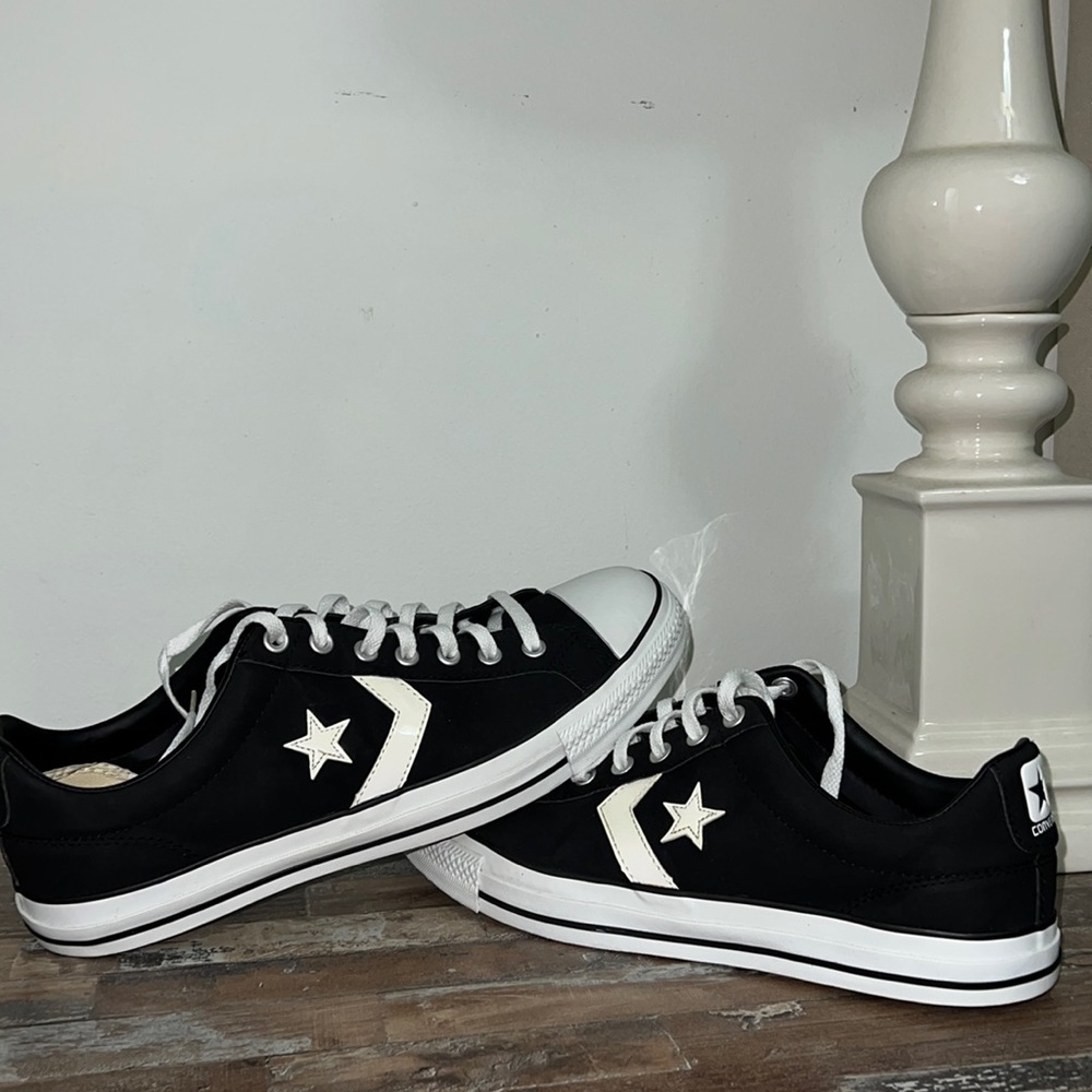 Men’s (size 13) low top Converse All-star shoes “re-issue” (star and chevron)